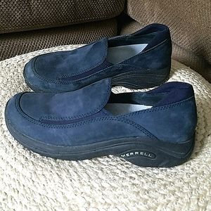 Merrell Blue Suede slip ons